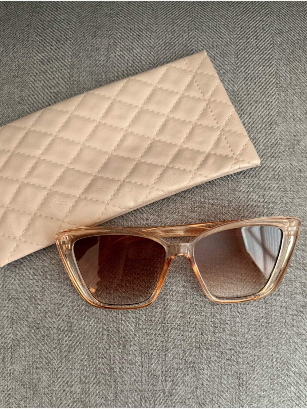 NEW Fashion Sunglasses in Peachy Tan with Ombré Lenses